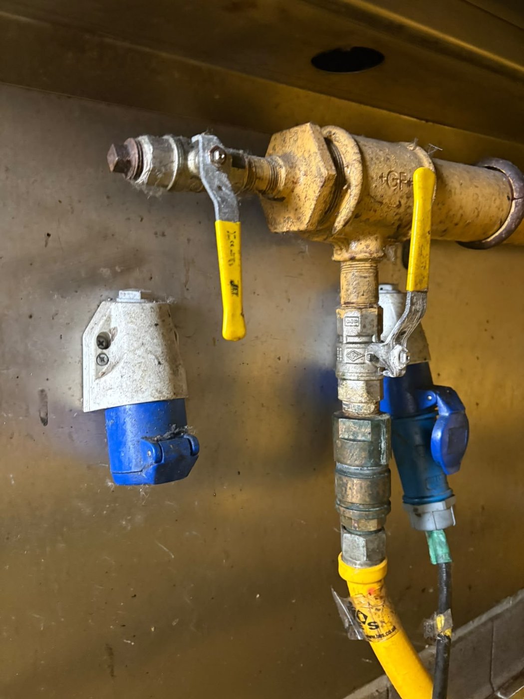 Isolation points, commercial catering gas work at a Burger King site in Sheffield