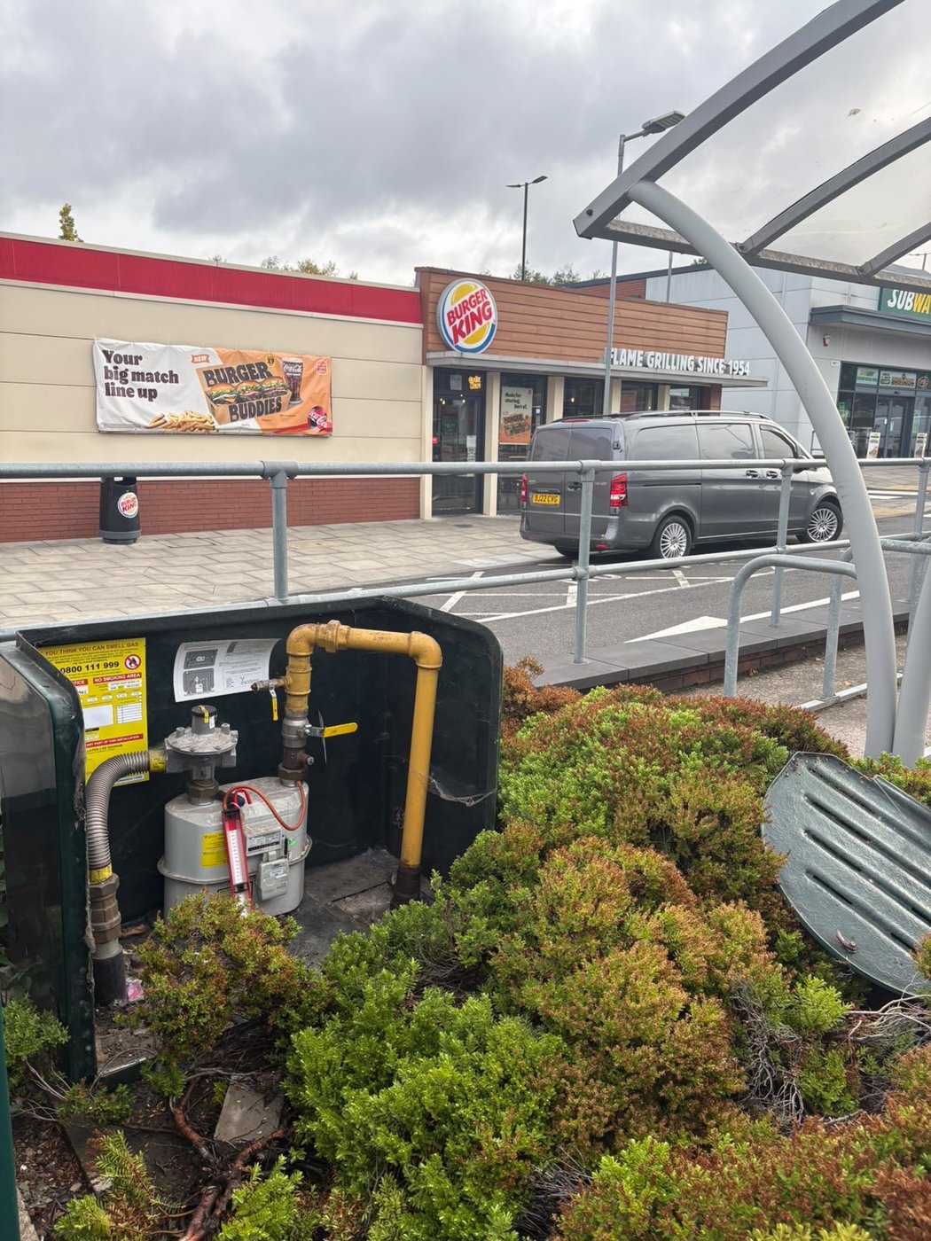 Catering appliance connection, commercial catering gas work at a Burger King site in Sheffield