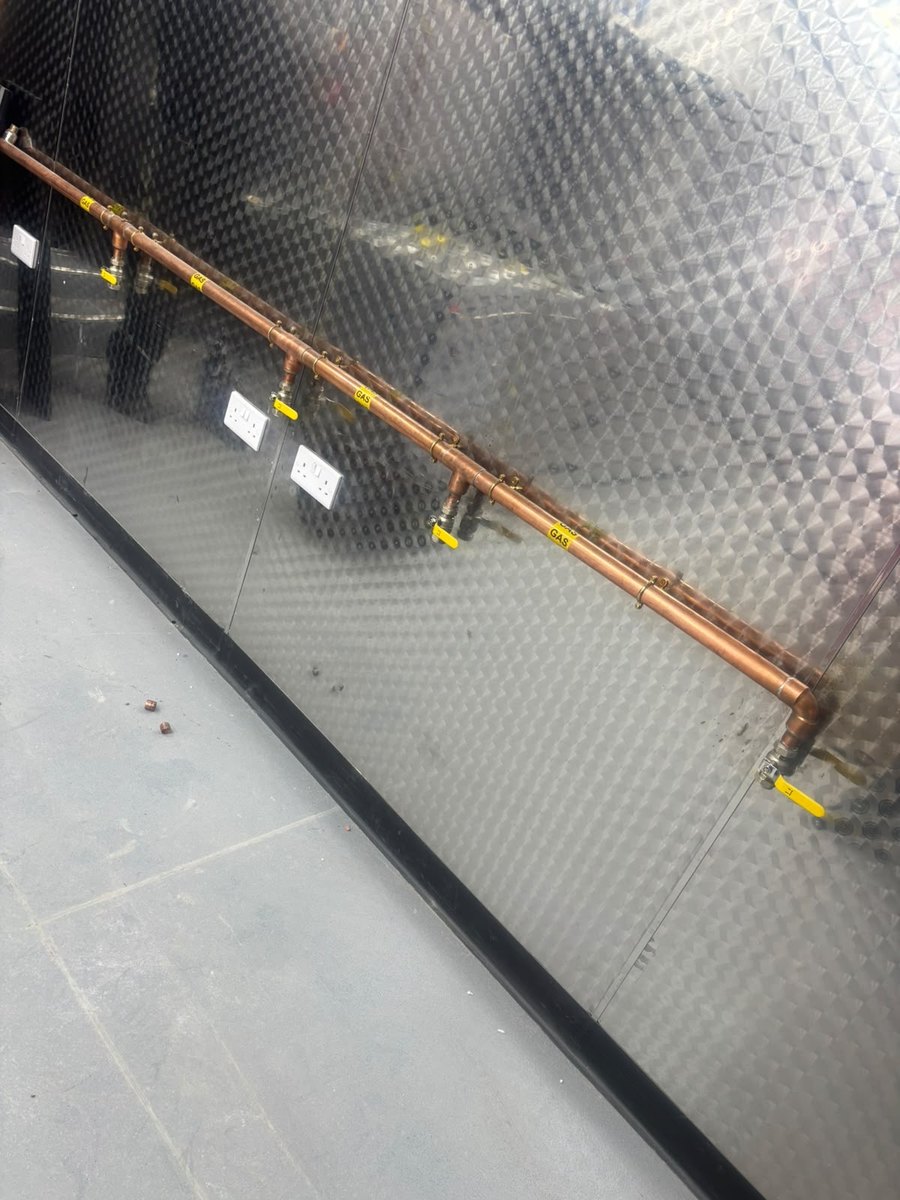 Commercial gas pipework run